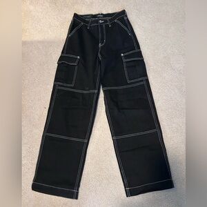 Wild Fable high rise baggy contrast stitch jeans size 0 / 25”